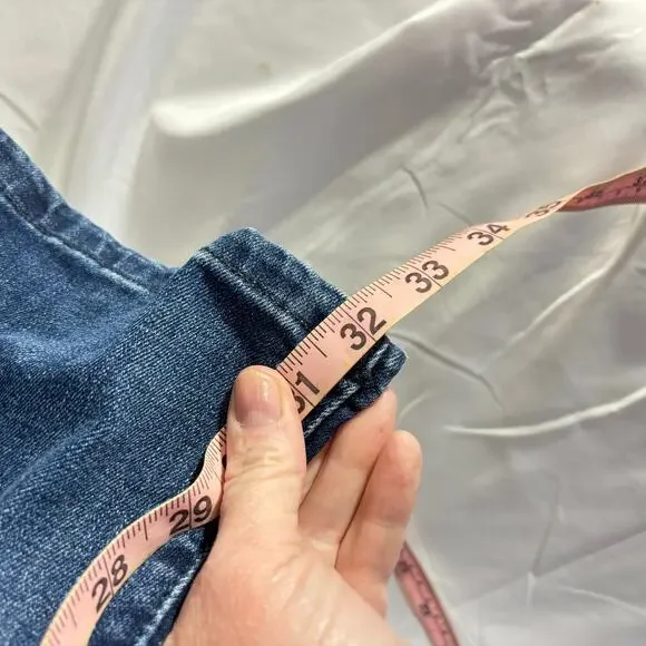 Free People We The Free Jayde High-Waisted Dark Blue Flare Jeans – Size 26 - Picture 7 of 9